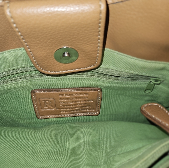 Relic plaid purse. Spring style with bamboo handles. - Picture 3 of 4